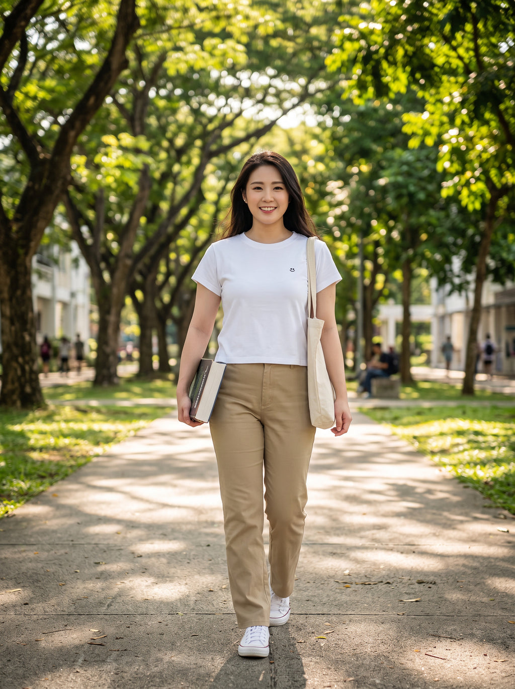 Chanlay Smiley Face Crop Tee —