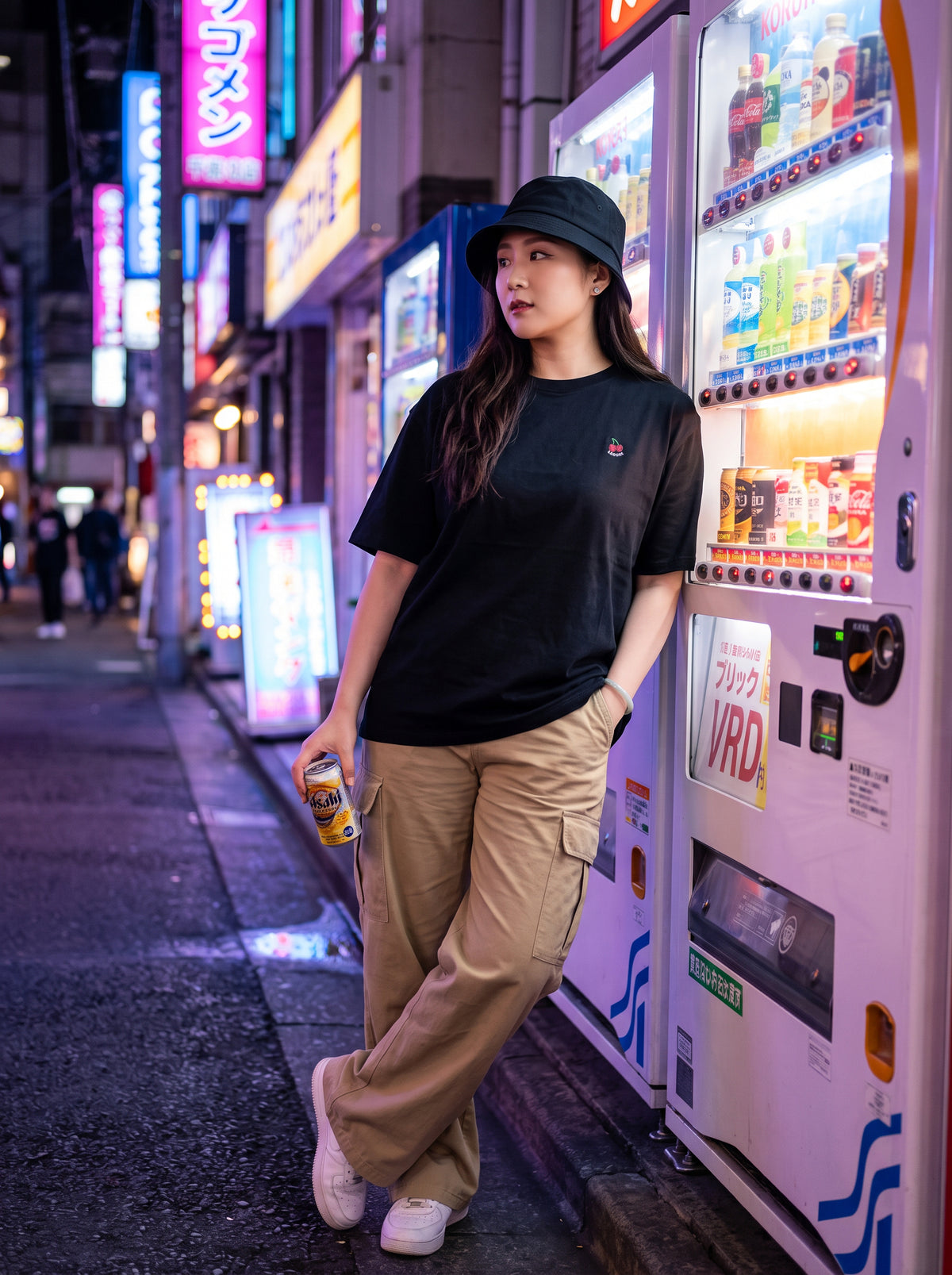 Cherry Embroidery Oversized Cotton T-Shirt | Chanlay